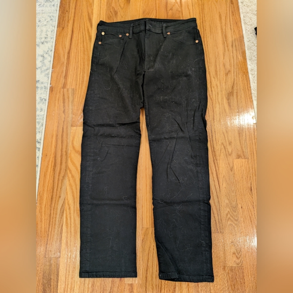 American Eagle Outfitters Men's Straight Black Jeans Original Straight 33x32